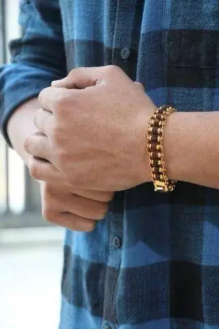 Paanch Mukhi Rudraksha Bracelet with Gold Plating – Pack of 2