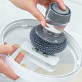 Soap Dispensing Dish Brush – Built-in Liquid Storage Cleaning Brush