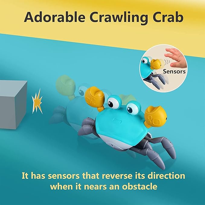 Crawling Crab Baby Musical Toy – LED Lights & Rechargeable