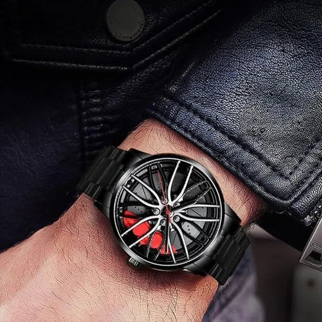 Stereoscopic Car Wheel Watch – Unique 3D Design Quartz Watch