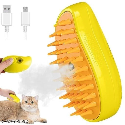 Silicone 3 in 1 Cat Grooming Brush & Cleanser – Multicolor