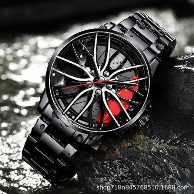 Stereoscopic Car Wheel Watch – Unique 3D Design Quartz Watch