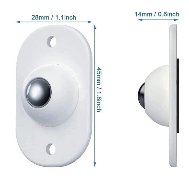 Self Adhesive Mini Swivel Casters Wheels – Pack of 4
